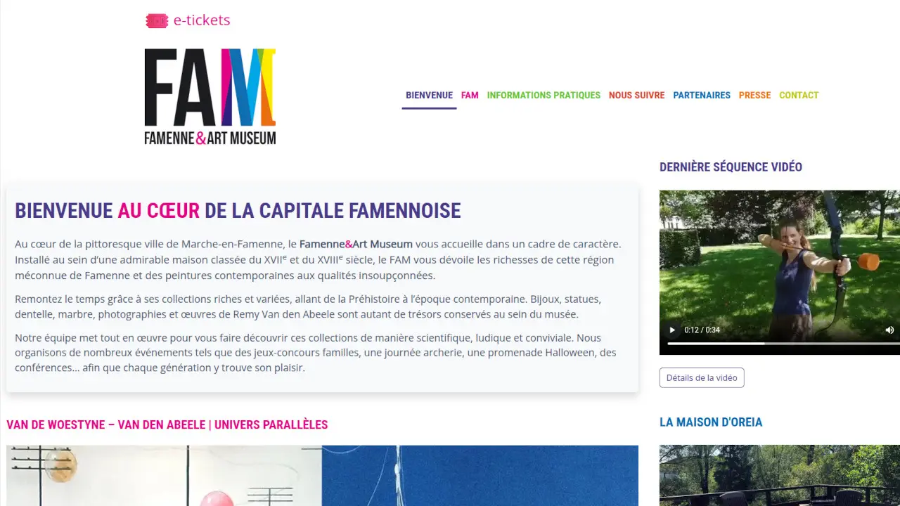 Un nouveau site web pour le Famenne & Art Museum : article publié sur le site web de TV Lux le 30 mai 2025 Article publié sur le site web de TV Lux © TV Lux