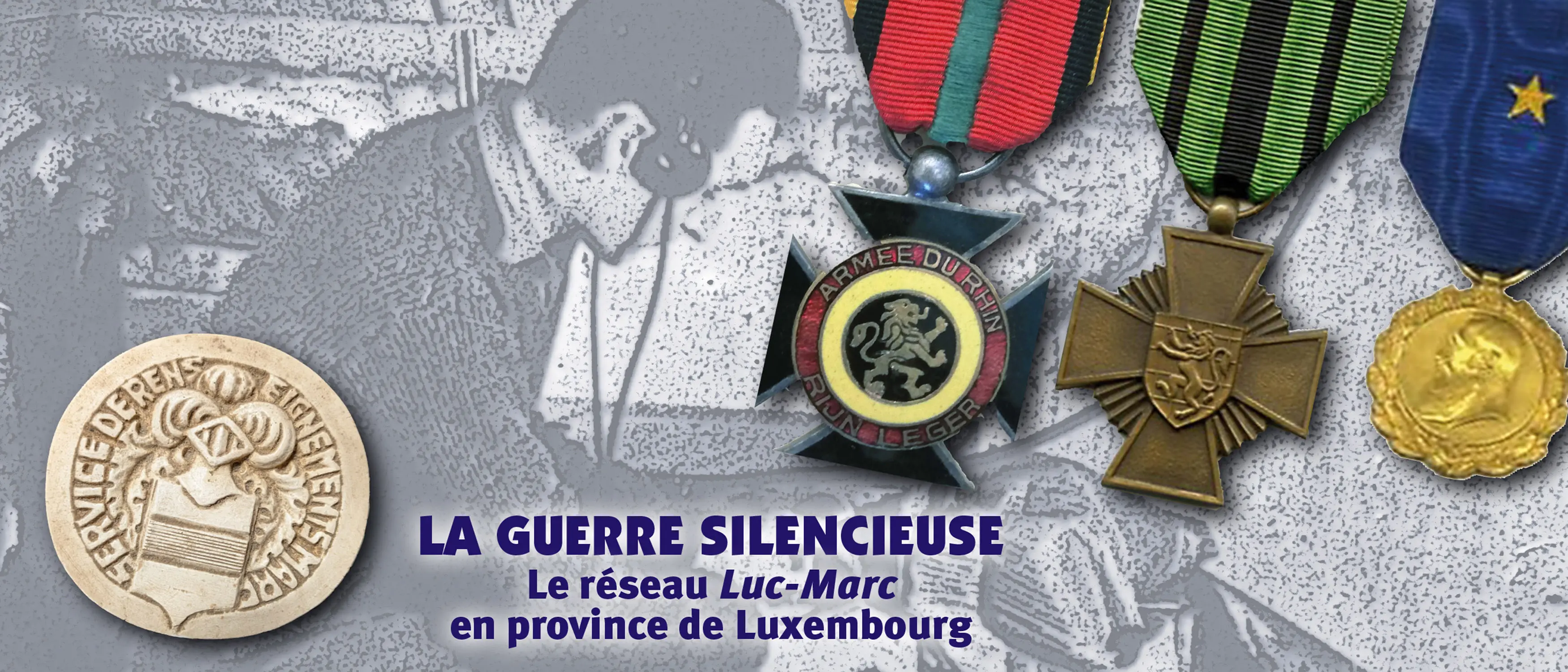 Médailles de la résistance, illustrant la nouvelle publication de Maurice Evrard de 2026, La guerre silencieuse