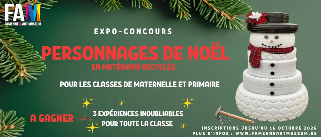 Expo-concours de Noel au Famenne &amp; Art Museum pour les classes de maternelle et primaire